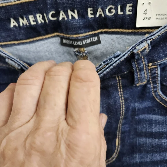 American Eagle Outfitters Dark Blue Skinny Jeans - Picture 2 of 5